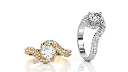 Sterling Silver and Moissanite Solitaire Rings