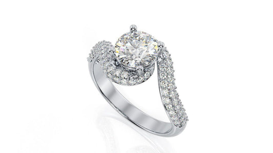 Sterling Silver and Moissanite Solitaire Rings
