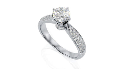 Sterling Silver and Moissanite Solitaire Rings
