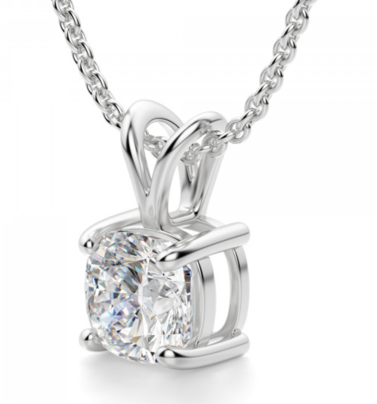 Cushion Brilliant Cut Solitaire Pendant 1 to 5 CT