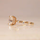 Moissanite Elongated Cushion cut diamond ring