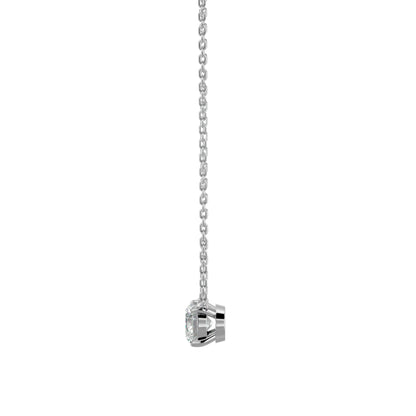 Dainty Solitaire Necklace - 1.03 Ct