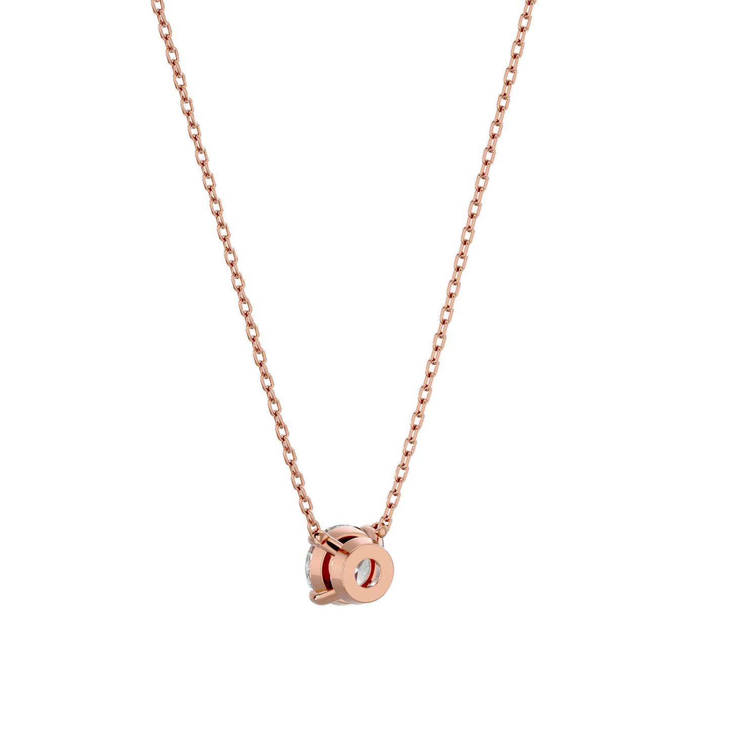 Dainty Solitaire Necklace - 1.03 Ct