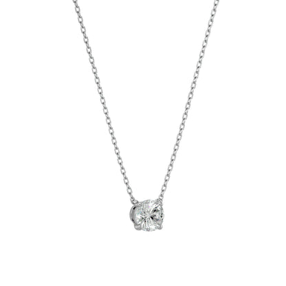 Dainty Solitaire Necklace - 1.03 Ct