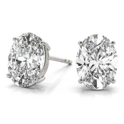 Oval Brilliant Cut Solitaire Earring 1 to 10 CT