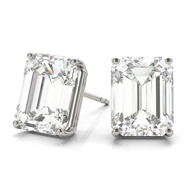 7 Stone Round Brilliant Cut Diamond ProngSet Stud Earrings 18 kt White  Gold  Parasmani Jewellary