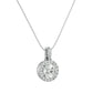 Halo pendant Necklace - 1.51 Ct