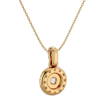 Halo pendant Necklace - 2.34 Ct