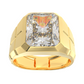 Rectangular Radiant Cut Moissanite Diamond Men Ring in Gold and Silver