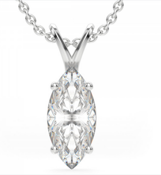 Marquise Brilliant Cut Solitaire Pendant 1 to 5 CT