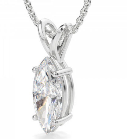 Marquise Brilliant Cut Solitaire Pendant 1 to 5 CT