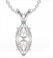 Marquise Brilliant Cut Solitaire Pendant 1 to 5 CT