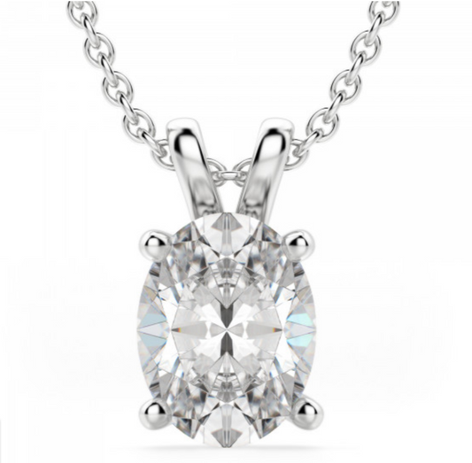 Oval Solitaire Pendant