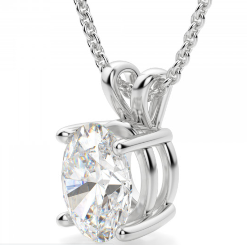 Oval Solitaire Pendant