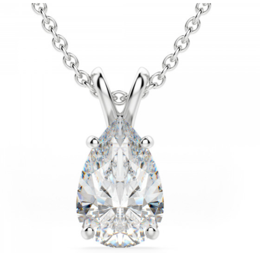 Forever Connected Diamond Necklace 1/2 ct tw Pear & Round-cut 10K White  Gold 18