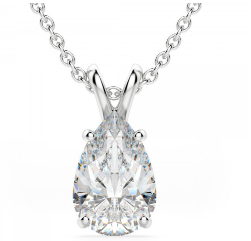 Pear Brilliant Cut Solitaire Pendant 1 to 5 CT