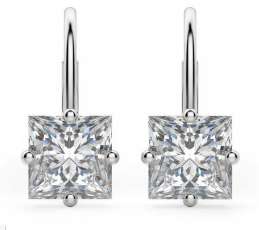 Princess Drops Brilliant Cut Solitaire Earring 1 to 10 CT