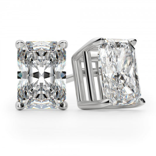 Radiant Brilliant Cut Solitaire Earring 1 to 10 CT
