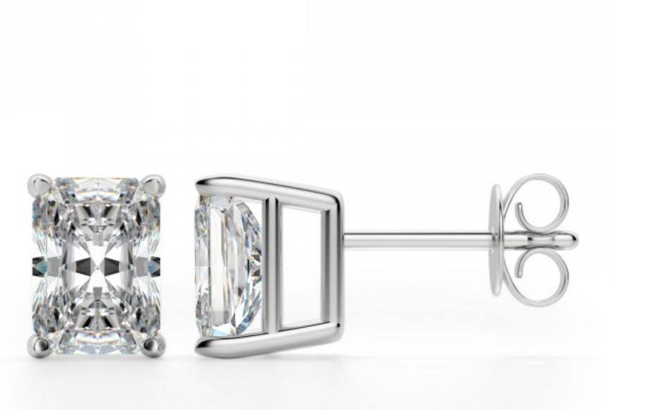 Radiant Brilliant Cut Solitaire Earring 1 to 10 CT