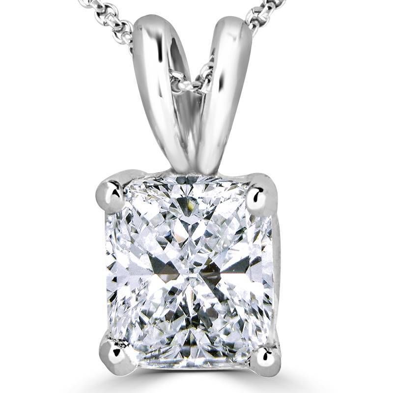 Radiant Brilliant Cut Solitaire Pendant 1 to 5 CT