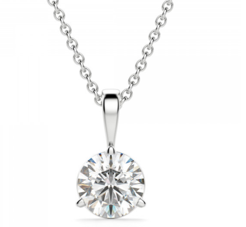 Aurora Round Solitaire Pendant (0.5 - 5 CT)