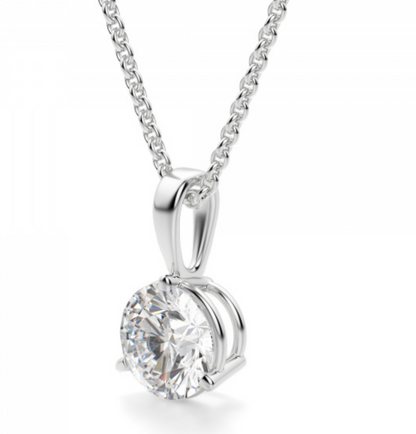 Aurora Round Solitaire Pendant (0.5 - 5 CT)