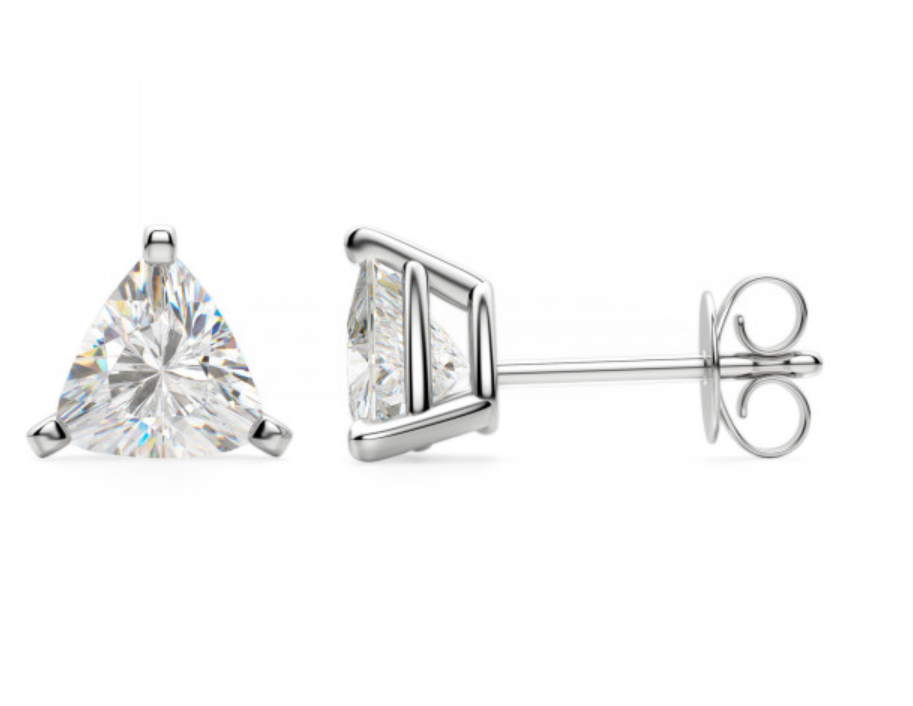 Trillion Brilliant Cut Solitaire Earring 1 to 10 CT