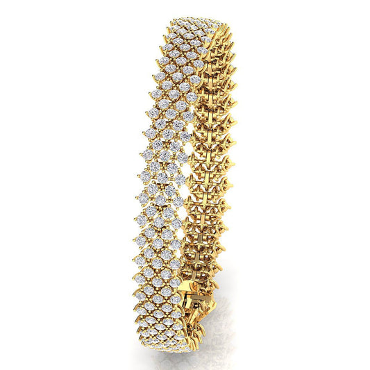 Moissanite bracelet in gold and sterling silver