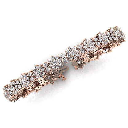 Moissanite bracelet in gold and sterling silver