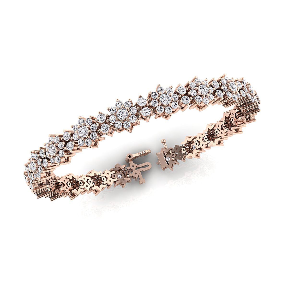 Moissanite bracelet in gold and sterling silver
