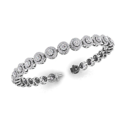 Moissanite bracelet in gold and sterling silver