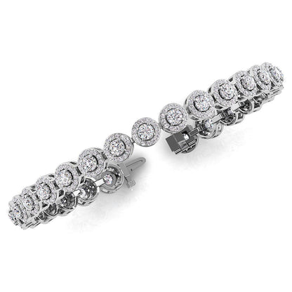 Moissanite bracelet in gold and sterling silver