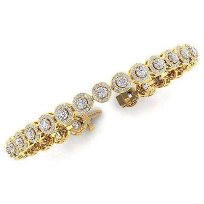 Moissanite bracelet in gold and sterling silver