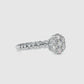 Gold and Moissanite diamond Cluster Ring - 0.7 Ct