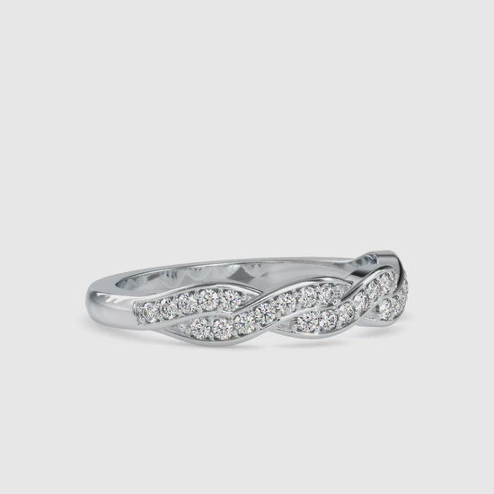 Moissanite diamond Entwined Eternity Band