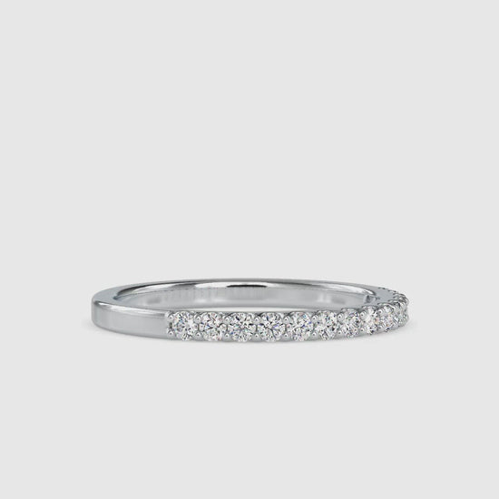 Hestia Thin Half Eternity Band (0.26 CT) moissanite Diamond